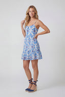 Printed Flounce Hem Skater Dress