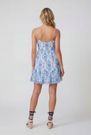 Printed Flounce Hem Skater Dress