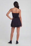 Tiered Ruffle Strapless Skater Dress