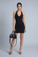 Rib Knit Halter Midi Dress