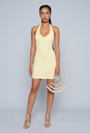 Rib Knit Halter Midi Dress