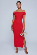 Margot Off The Shoulder Midi Dress