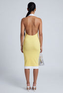 Collared Halter Midi Dress