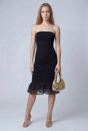 Giuliana Flounce Hem Tube Dress