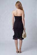 Giuliana Flounce Hem Tube Dress