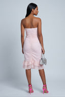 Giuliana Flounce Hem Tube Dress
