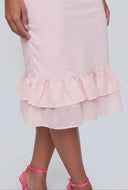 Giuliana Flounce Hem Tube Dress
