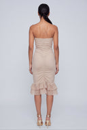 Giuliana Flounce Hem Tube Dress