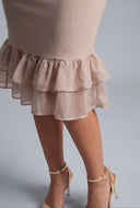Giuliana Flounce Hem Tube Dress