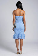Giuliana Flounce Hem Tube Dress