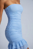 Giuliana Flounce Hem Tube Dress