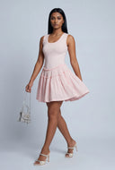 Sleeveless Tiered Skater Dress