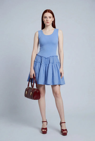 Sleeveless Tiered Skater Dress