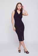 Emilia Sleeveless Hooded Midi Dress