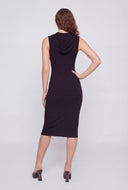 Emilia Sleeveless Hooded Midi Dress