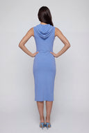 Emilia Sleeveless Hooded Midi Dress