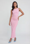 Hannah Sleeveless Boat Neck Maxi Dress