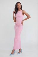 Hannah Sleeveless Boat Neck Maxi Dress