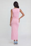 Hannah Sleeveless Boat Neck Maxi Dress