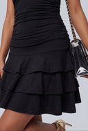 Strapless Ruffle Mini Dress