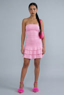 Strapless Ruffle Mini Dress