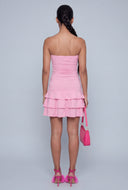 Strapless Ruffle Mini Dress