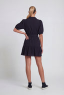 Crepe Tiered Tie Waist Dress