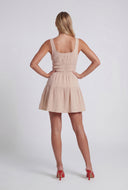 Keyhole Tiered Skater Dress