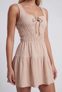 Keyhole Tiered Skater Dress