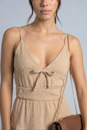 Gauze Knit Ruffle Tiered Dress