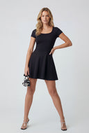 Scoop Open Back Skater Dress