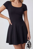 Scoop Open Back Skater Dress