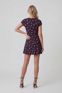 Floral Faux Wrap Mini Dress