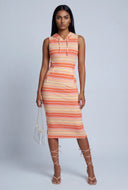 Marlowe Striped Hooded Dress