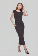 Catherine Ribbed Backless Midi Dress