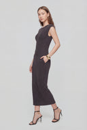 Catherine Ribbed Backless Midi Dress