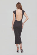 Catherine Ribbed Backless Midi Dress