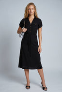 Tie Waist Shirt Dress