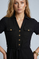 Tie Waist Shirt Dress