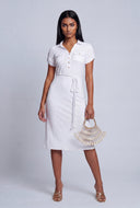 Tie Waist Shirt Dress