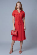 Tie Waist Shirt Dress