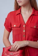Tie Waist Shirt Dress