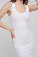 Ribbed Scoop Neck Tank Dress