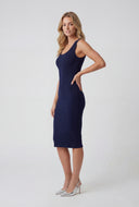 Ribbed Scoop Neck Tank Dress