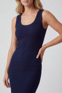 Ribbed Scoop Neck Tank Dress