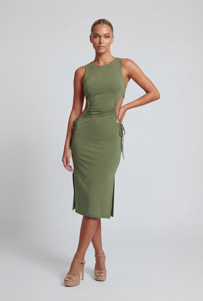 Katalina Drawstring Cutout Tank Sundress