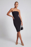 Slit Back Midi Tube Dress