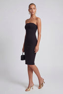 Slit Back Midi Tube Dress