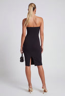 Slit Back Midi Tube Dress