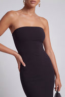 Slit Back Midi Tube Dress